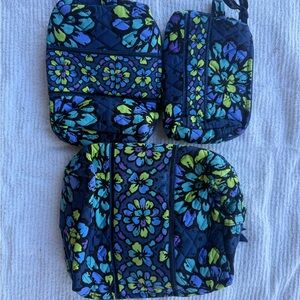 Vera Bradley large, medium and small cosmetic bags